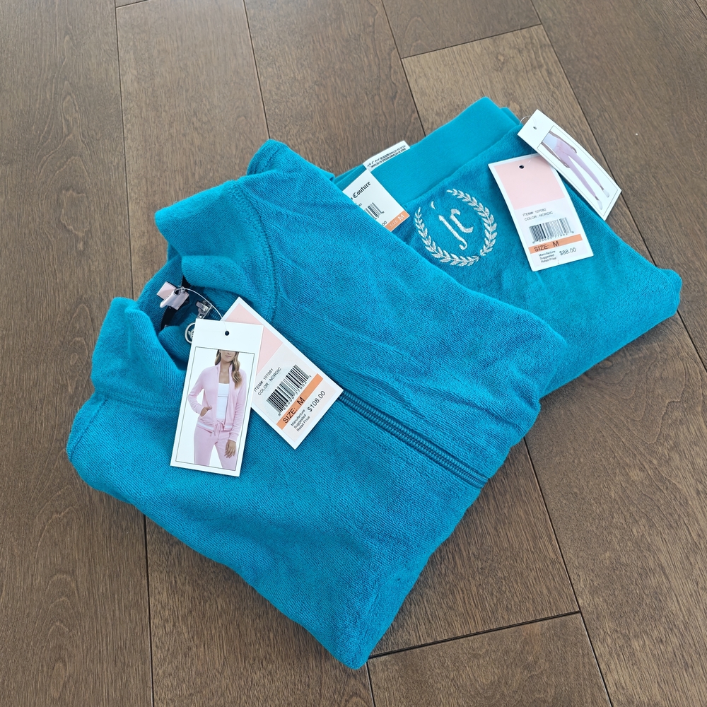Juicy Couture Teal Terry Zip-Up Jacket